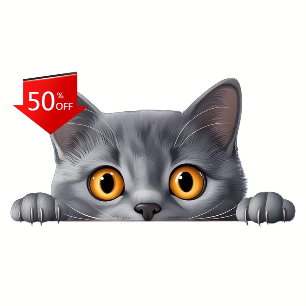 Laptop Unique Accessories - A Small Gray Cat Cute Car