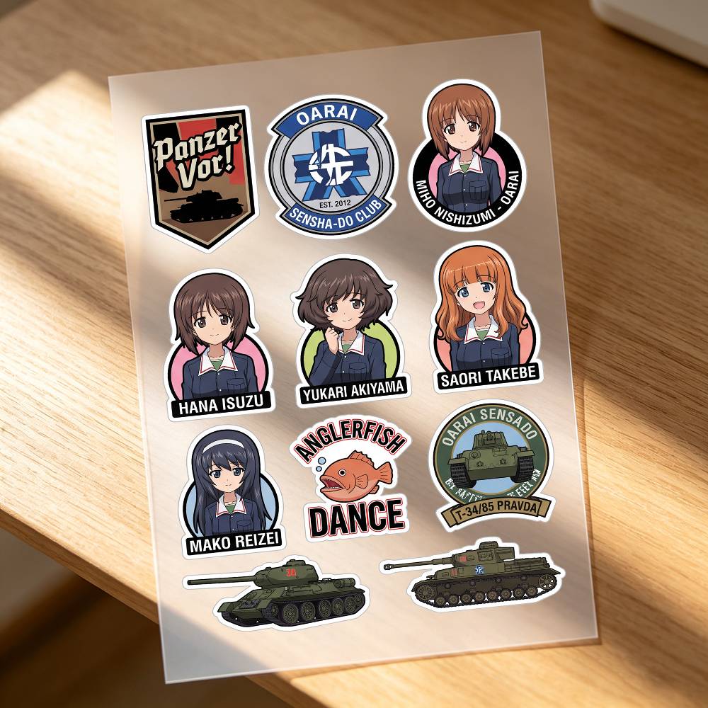 Laptop Accessories For Girls - Anime Girls Und Panzer Motorcycle Stickers