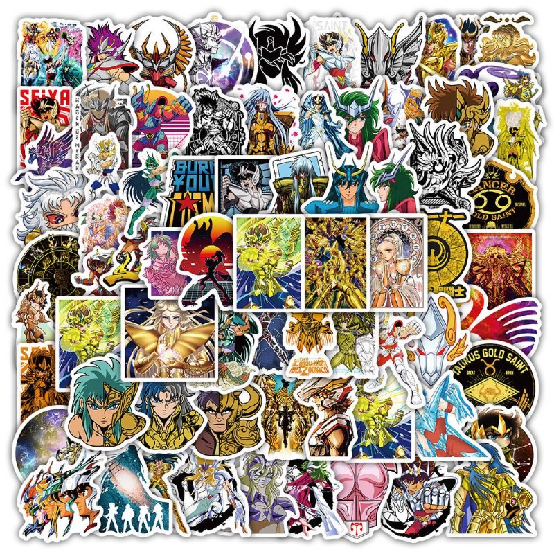Laptop Office Accessories - 101Pcs Saint Seiya Anime Stickers Cartoon