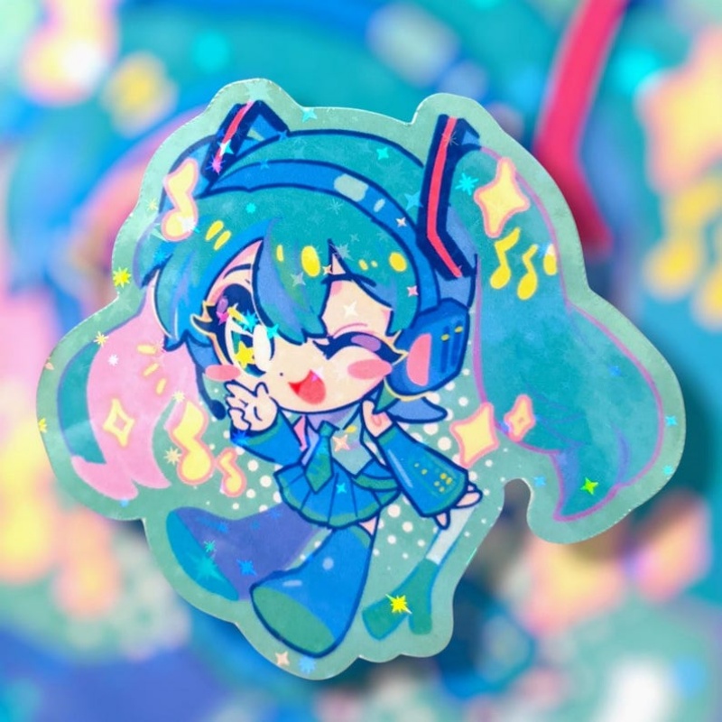 Laptop Accessories For Girls - Virtual idol Green Twin Tails Girl