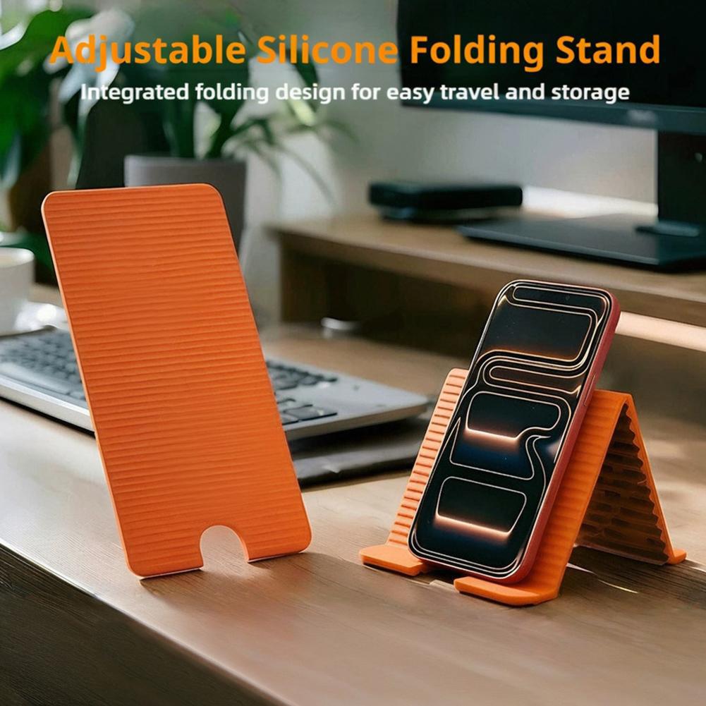 Laptop Office Accessories - Flexible Foldable Silicone Phone Holder For