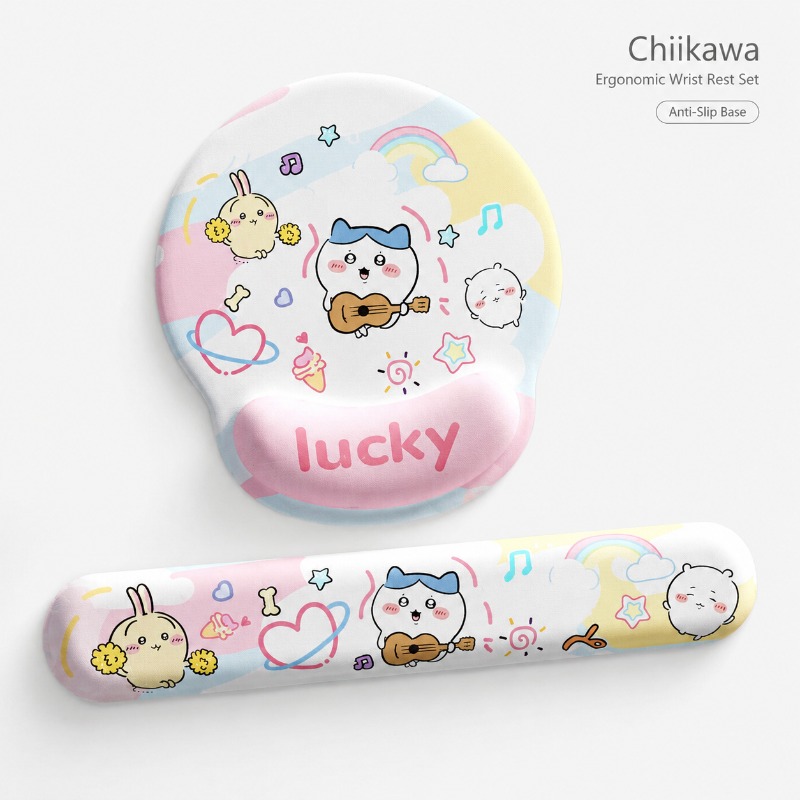 Laptop Office Accessories - Cute Chiikawa Ergonomic Mouse Pad Wrist