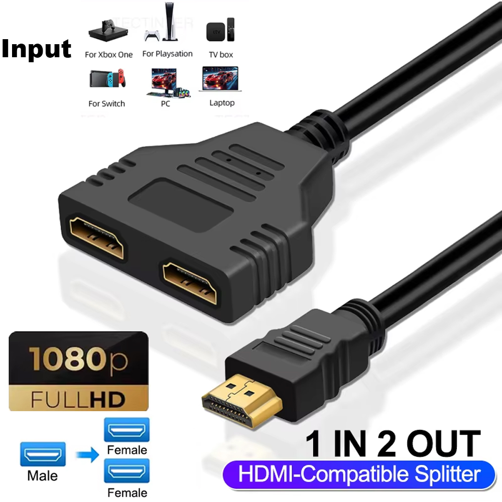 Xbox Laptop Accessories - 1080P 1 In 2 Out HDMI-compatible