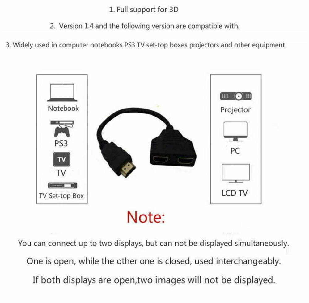 1080P 1 In 2 Out HDMI-compatib - Xbox Laptop Accessories recension och pris