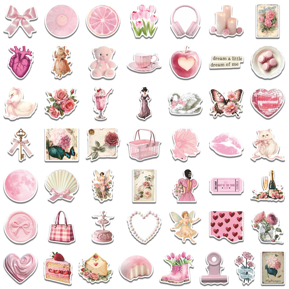 50/100pcs Cute Pink Girl Carto - Laptop Accessories Girly recension och pris