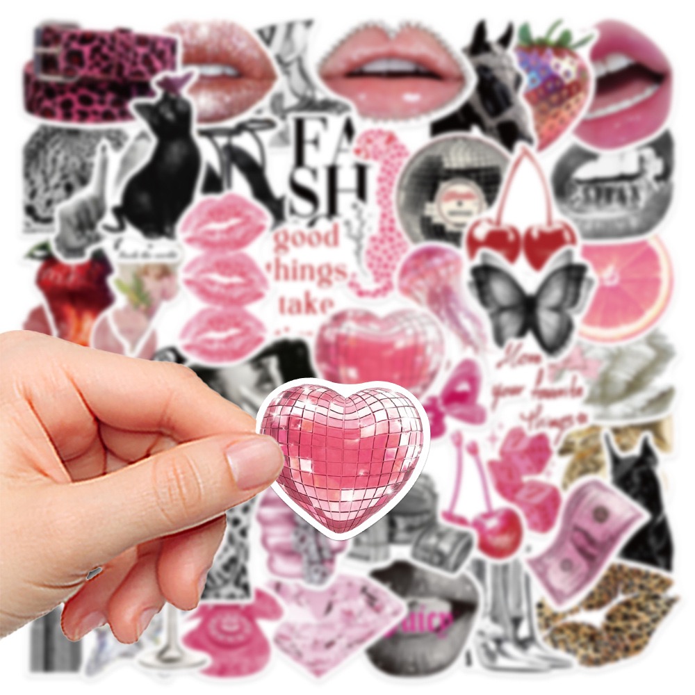 50PCS Fashion Y2K Silver Pink  - Laptop Accessories Girly recension och pris