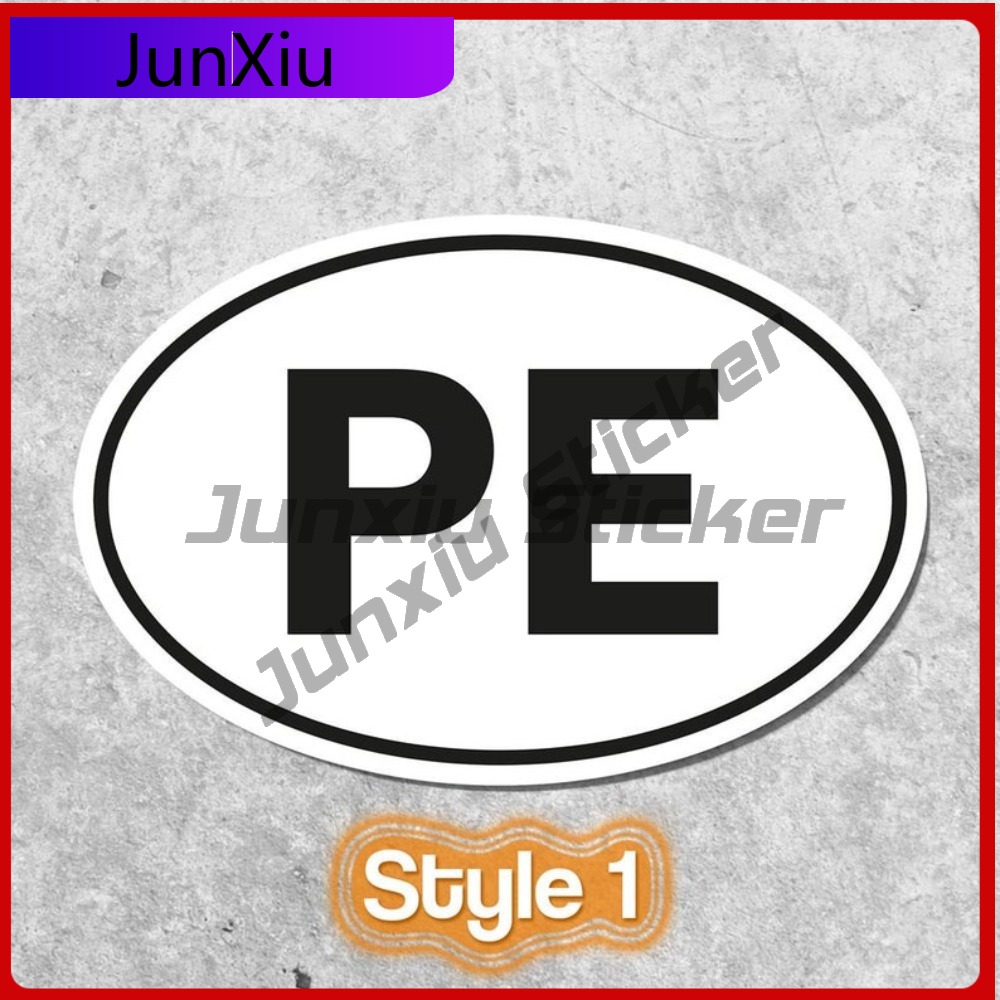 Peru PE Sticker Oval Flag Wate - Laptop Unique Accessories recension och pris