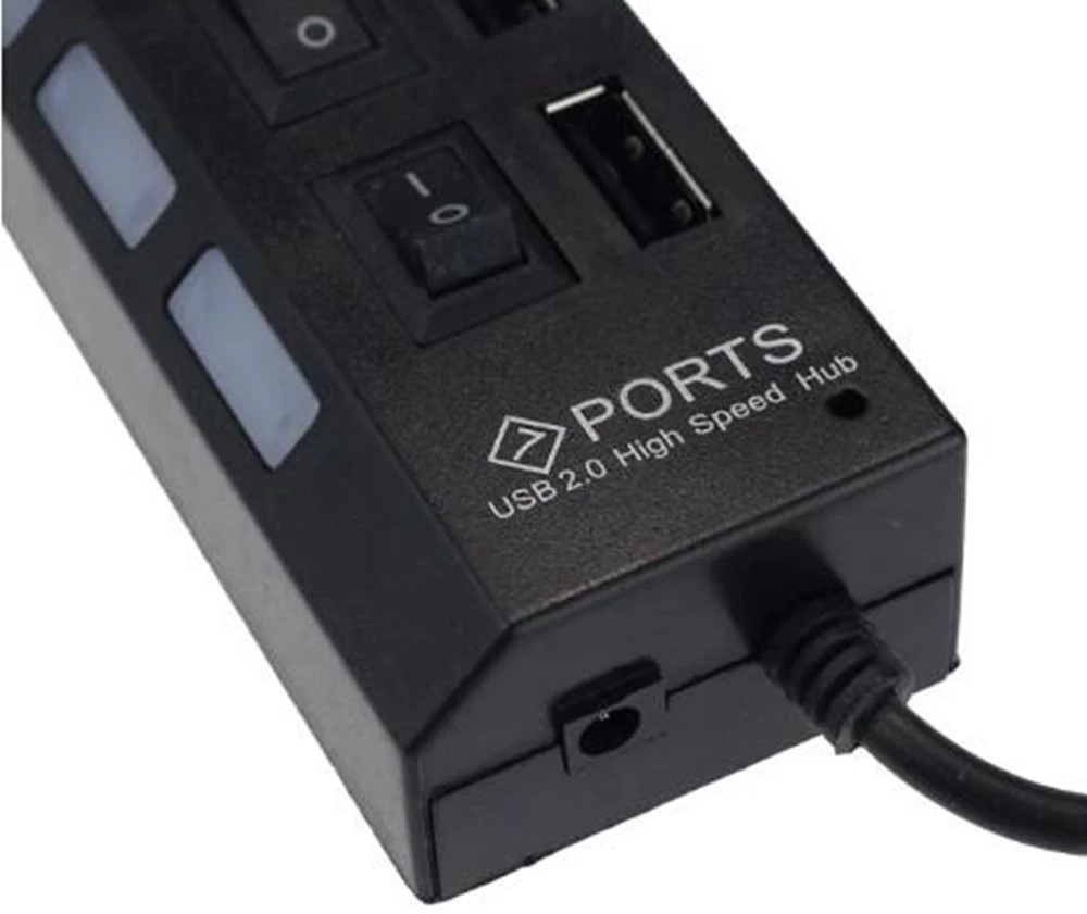 7 Port USB 2.0 Hub Splitter Fo - Laptop Office Accessories recension och pris